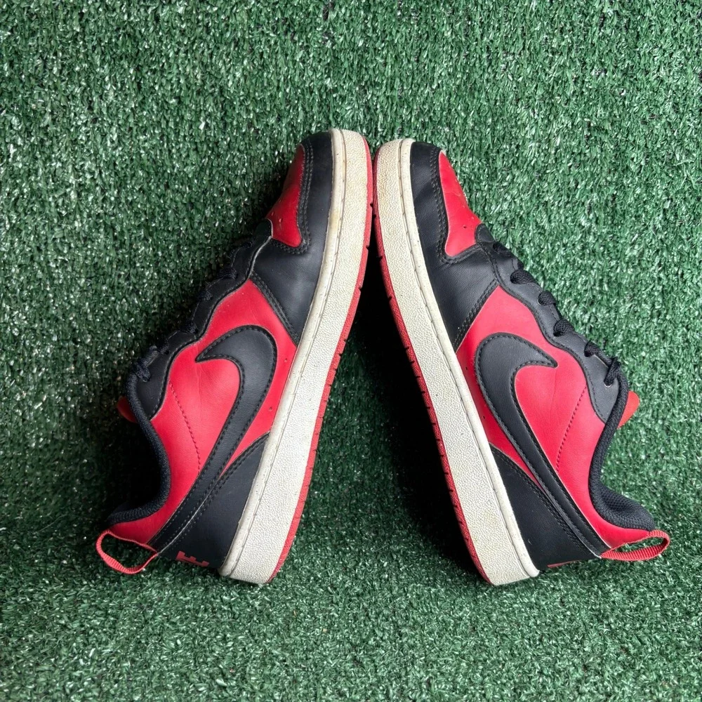 Nike Court Borough Low Recraft Older Kids Basketball Sneakers Red Black Youth 5Y